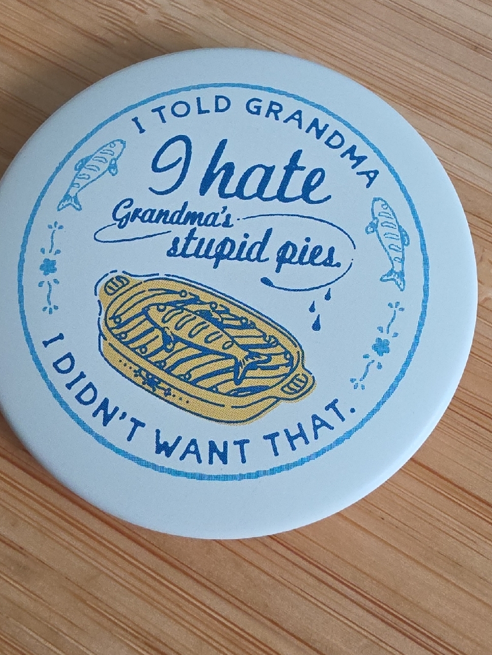 Studio Ghibli Kiki's Delivery Service Pin I hate Grandma's stupid pies